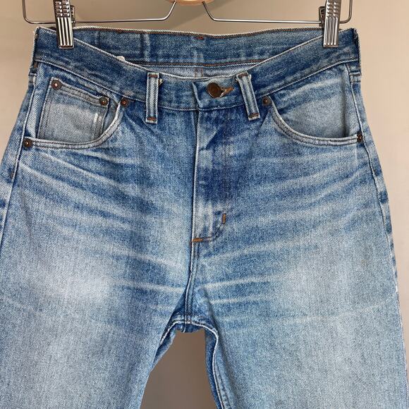 Vintage Wrangler Faded Straight Leg Jeans Worn Distressed Size 30 Made in USA - Picture 9 of 9